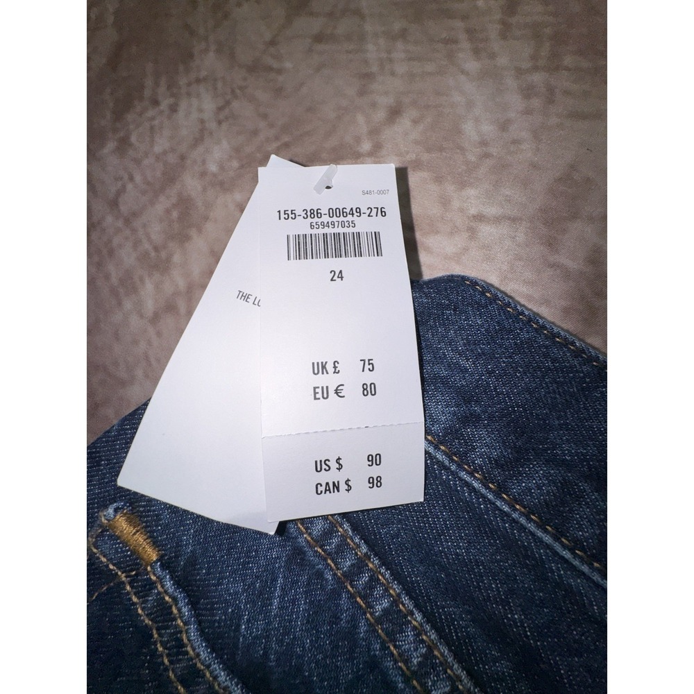 Abercrombie & Fitch Womens The Loose High Rise Dark Wash Jeans Size 24 / 00 NWT - Picture 8 of 8